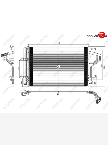 Радиатор кондиционера SAT KIA Forte 2 YD седан рестайлинг (2016-2018)