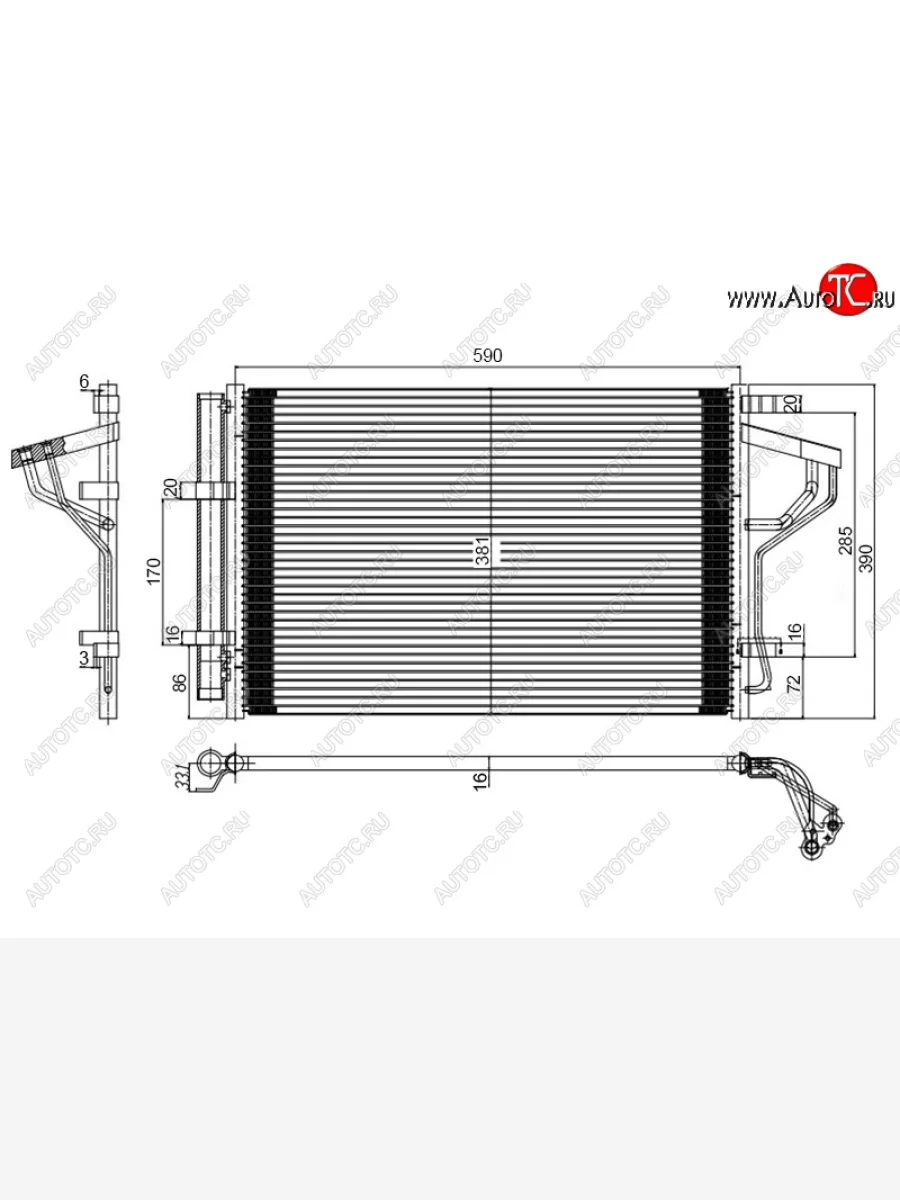 Радиатор кондиционера SAT Hyundai I30 2 GD дорестайлинг, хэтчбэк 5 дв. (2011-2015)  в Керчи Республика Крым