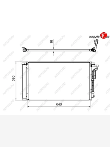 Радиатор кондиционера SAT Hyundai Elantra  AD (2016-2019) дорестайлинг