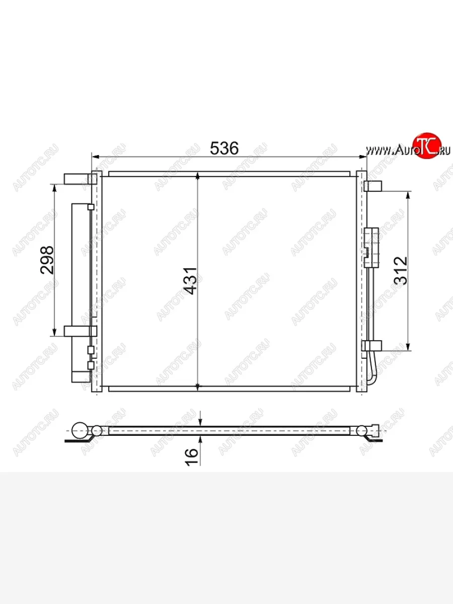 Радиатор кондиционера SAT (2.2D)  Hyundai Santa Fe (2012-2016) DM  в Керчи Республика Крым