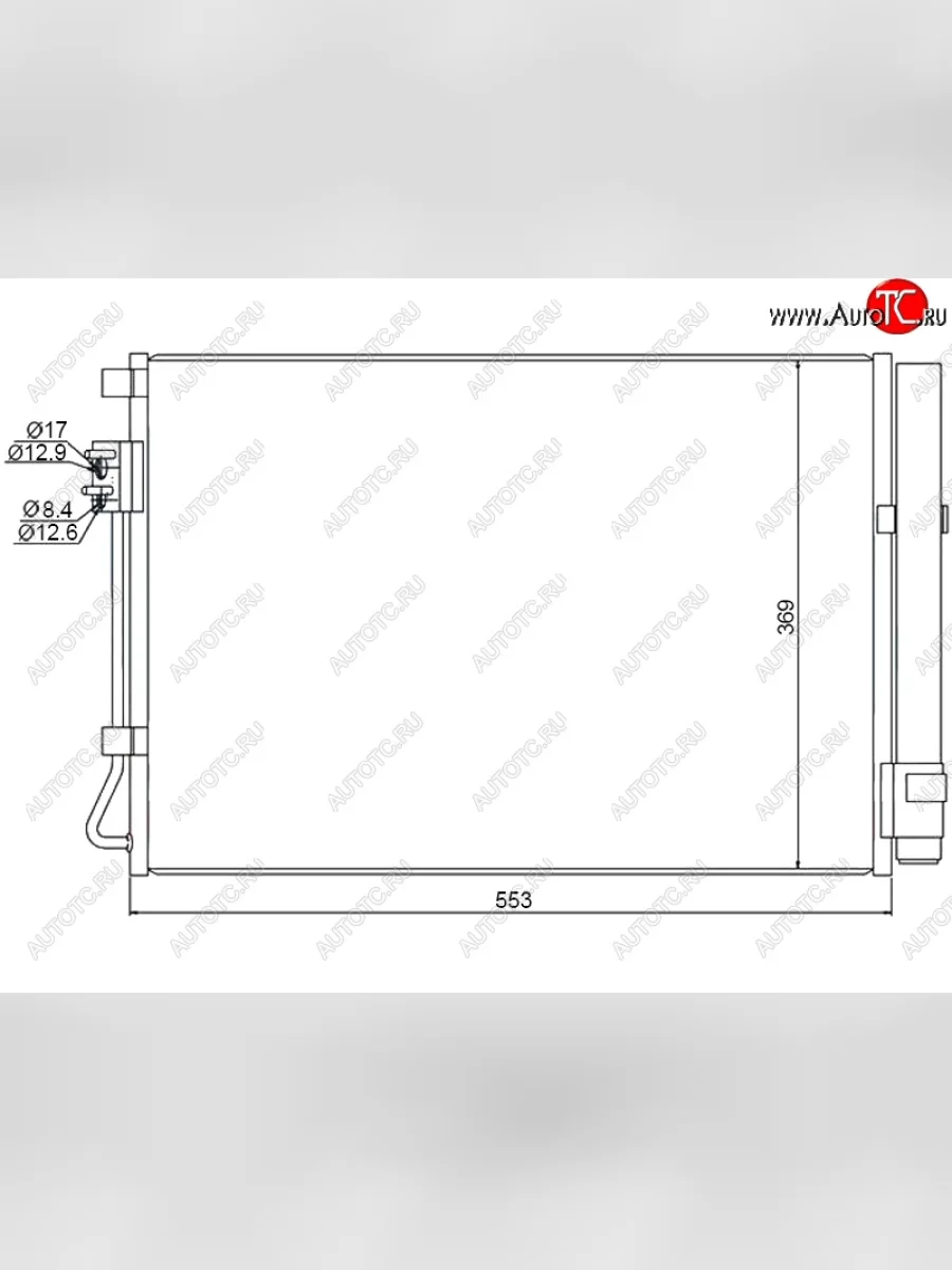 Радиатор кондиционера SAT Hyundai Solaris RBr седан дорестайлинг (2010-2014)  в Самаре Самарской области