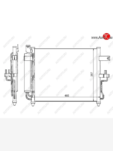 Радиатор кондиционера (MT) SAT Hyundai Accent  2 LC (1999-2012) седан дорестайлинг (ТагАЗ)