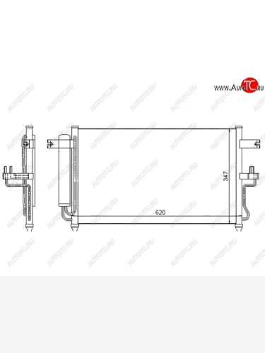 Радиатор кондиционера SAT Hyundai Accent  2 LC (1999-2012) седан дорестайлинг (ТагАЗ)