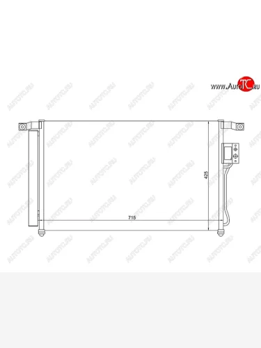 Радиатор кондиционера SAT Hyundai Santa Fe  CM (2006-2012) дорестайлинг, рестайлинг