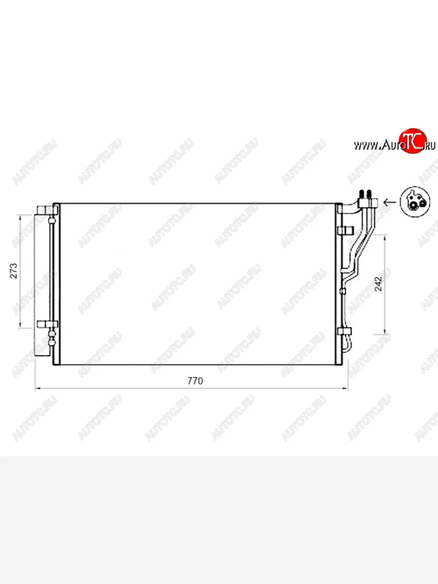 Радиатор кондиционера SAT KIA Optima 3 TF дорестайлинг седан (2010-2013)  в Перми Пермском крае