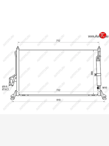 Радиатор кондиционера SAT INFINITI FX45 S50 дорестайлинг (2002-2005)