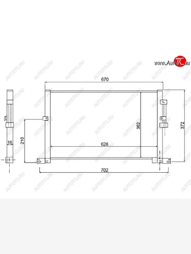 Радиатор кондиционера SAT Jaguar X-type  X400 (2001-2009)