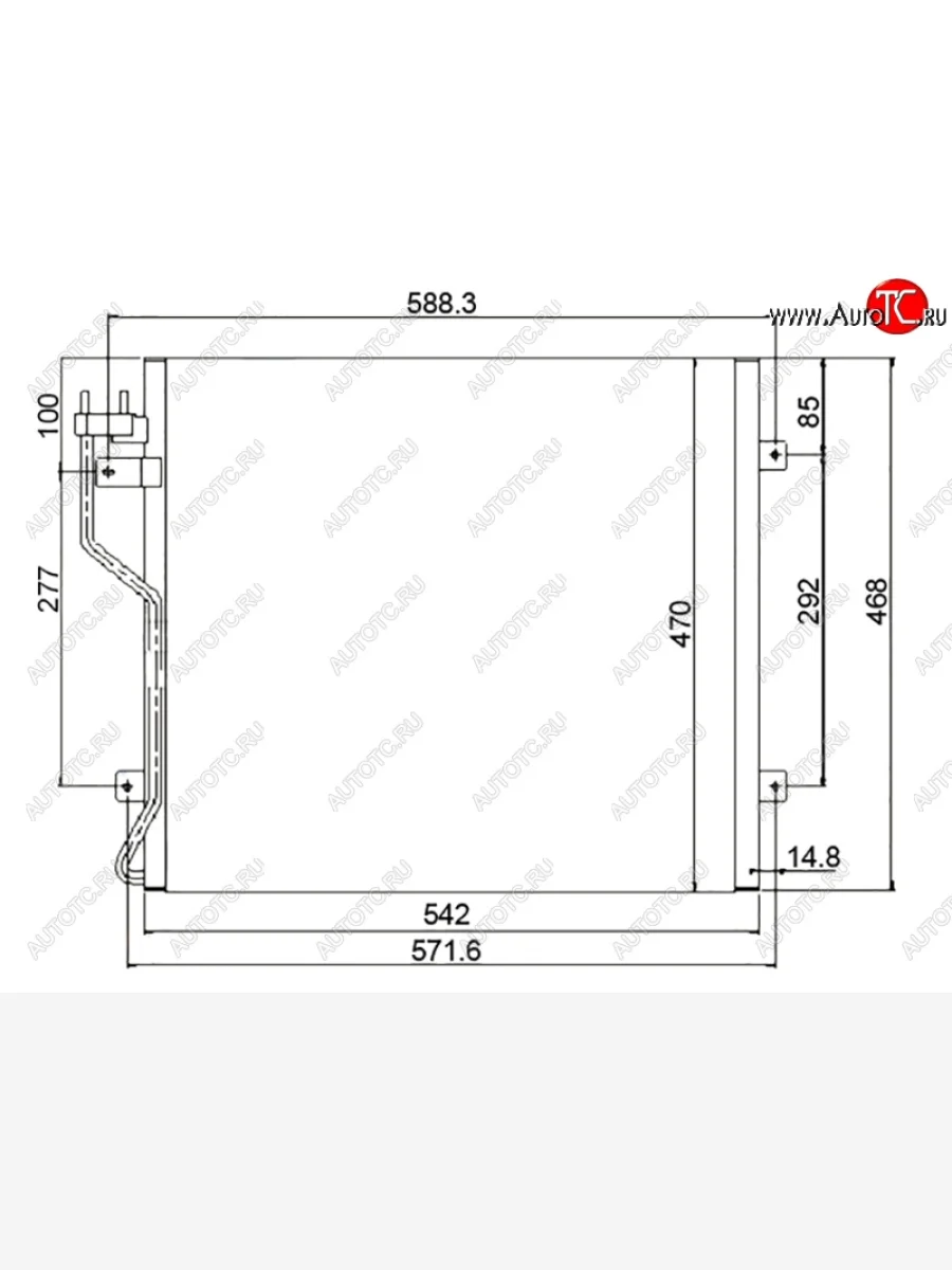 Радиатор кондиционера SAT Jeep Cherokee KJ дорестайлинг (2001-2005)  в Керчи Республика Крым