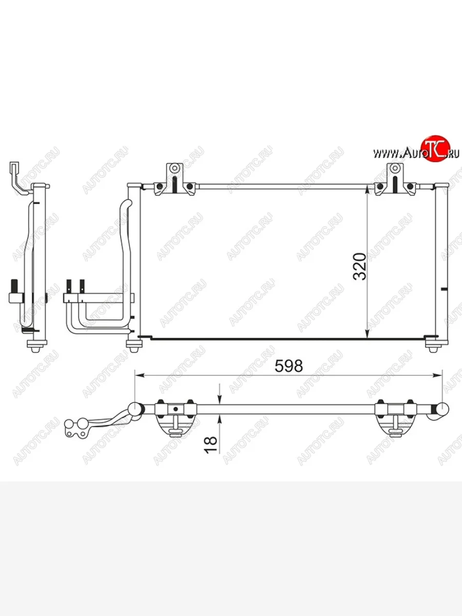 Радиатор кондиционера SAT KIA Shuma FB седан рестайлинг (2001-2004)  в Перми Пермском крае