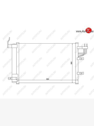 Радиатор кондиционера SAT KIA Cerato 1 LD седан дорестайлинг (2003-2007)