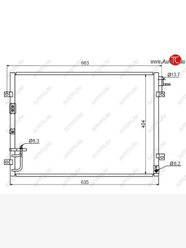Радиатор кондиционера SAT KIA Sorento BL дорестайлинг (2002-2006)