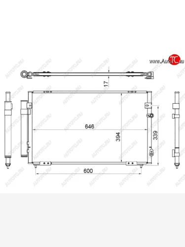 Радиатор кондиционера SAT Lexus GS300  S160 (1997-2001), Toyota Aristo  S160 (1997-2001)