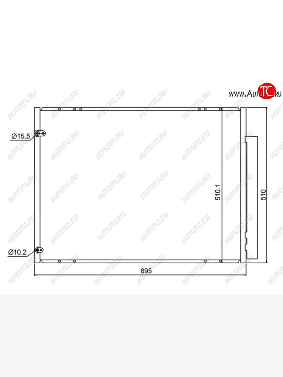 Радиатор кондиционера SAT Lexus RX350 XU30 дорестайлинг (2003-2006)  в Самаре Самарской области