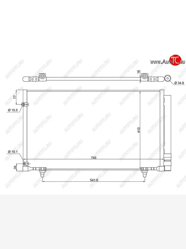 Радиатор кондиционера SAT Lexus RX270 AL10 дорестайлинг (2010-2012)