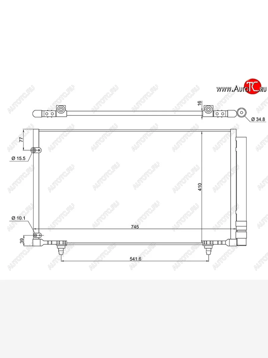 Радиатор кондиционера SAT Lexus RX270 AL10 дорестайлинг (2010-2012)  в Керчи Республика Крым