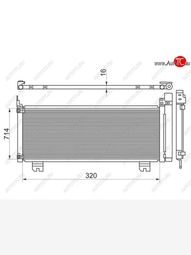 Радиатор кондиционера SAT Lexus RX450H AL10 дорестайлинг (2009-2012)