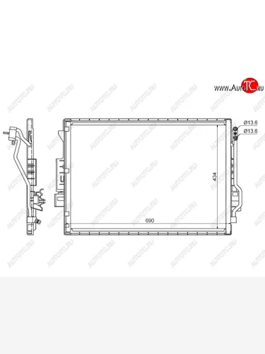 Радиатор кондиционера SAT Mercedes-Benz S class  5 W221 (2005-2009) седан дорестайлинг