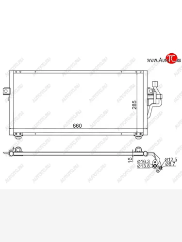 Радиатор кондиционера SAT Mitsubishi Colt  CJ0 хэтчбэк 3 дв. - Mirage  CJ,CK,CL,CM