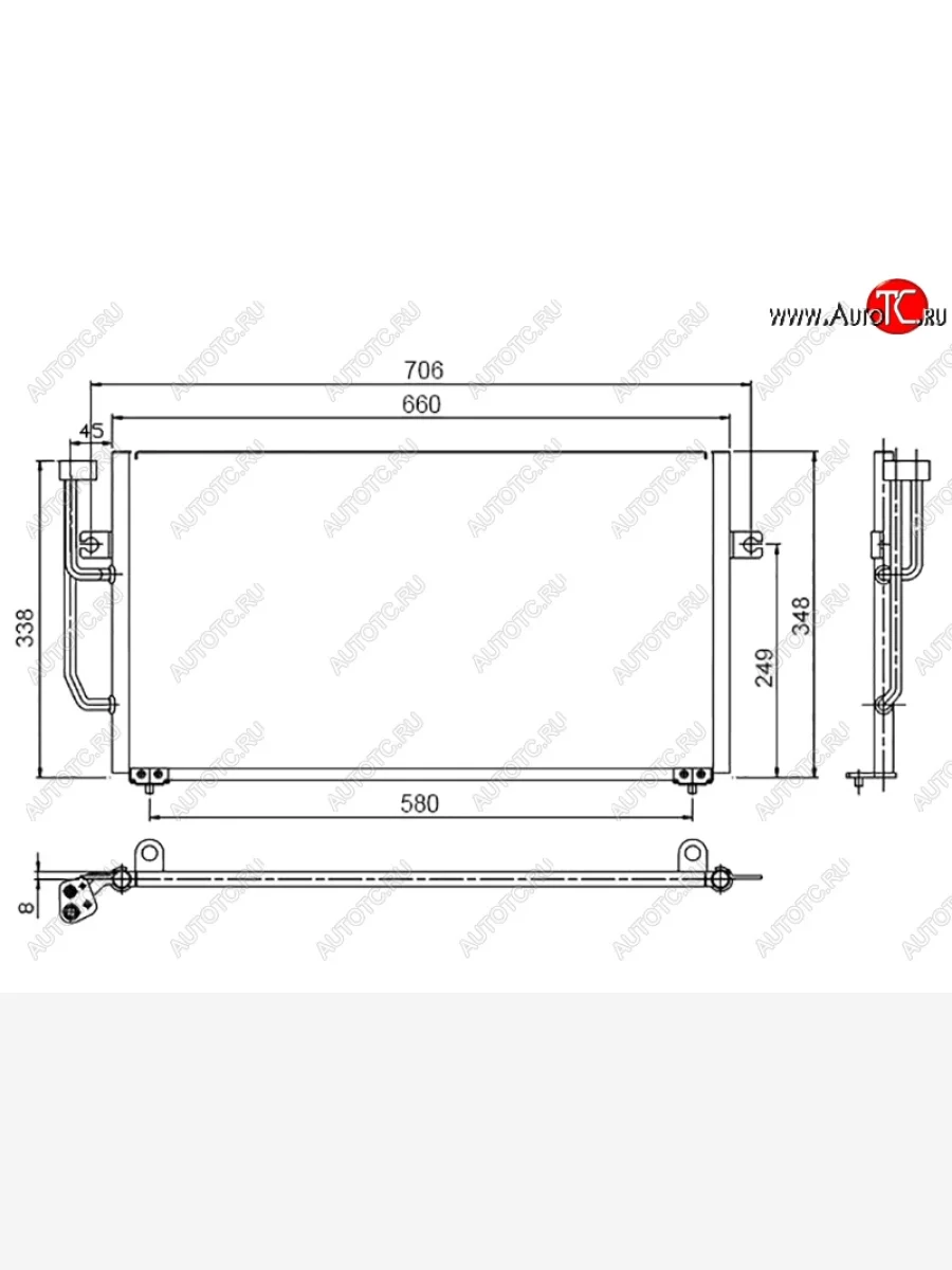 Радиатор кондиционера SAT  Mitsubishi Carisma (1996-2004), Mitsubishi Space Wagon (1998-2005), Volvo S40 (1996-2004), Volvo V40 (1995-2019)  в Керчи Республика Крым