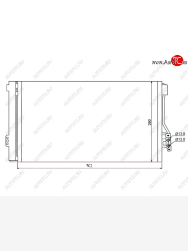 Радиатор кондиционера SAT Mercedes-Benz Vito  W639 (2003-2010) дорестайлинг