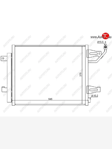 Радиатор кондиционера SAT Mitsubishi Colt ( Z20, Z30 хэтчбэк 3 дв.,  Z30) (2002-2009) дорестайлинг, хэтчбэк 5 дв. дорестайлинг