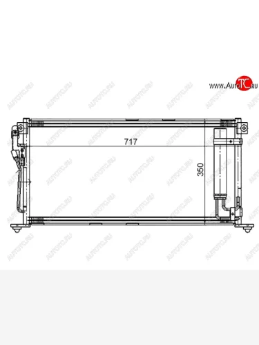 Радиатор кондиционера SAT Mitsubishi Lancer 9 CS седан 1-ый рестайлинг (2003-2005)