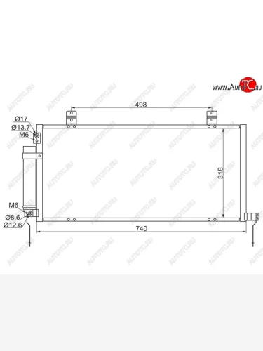 Радиатор кондиционера SAT Mitsubishi Galant  9 (2004-2009) седан