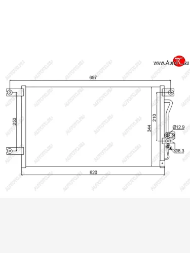 Радиатор кондиционера SAT Mitsubishi Challenger  K9-W - Pajero Sport  PA