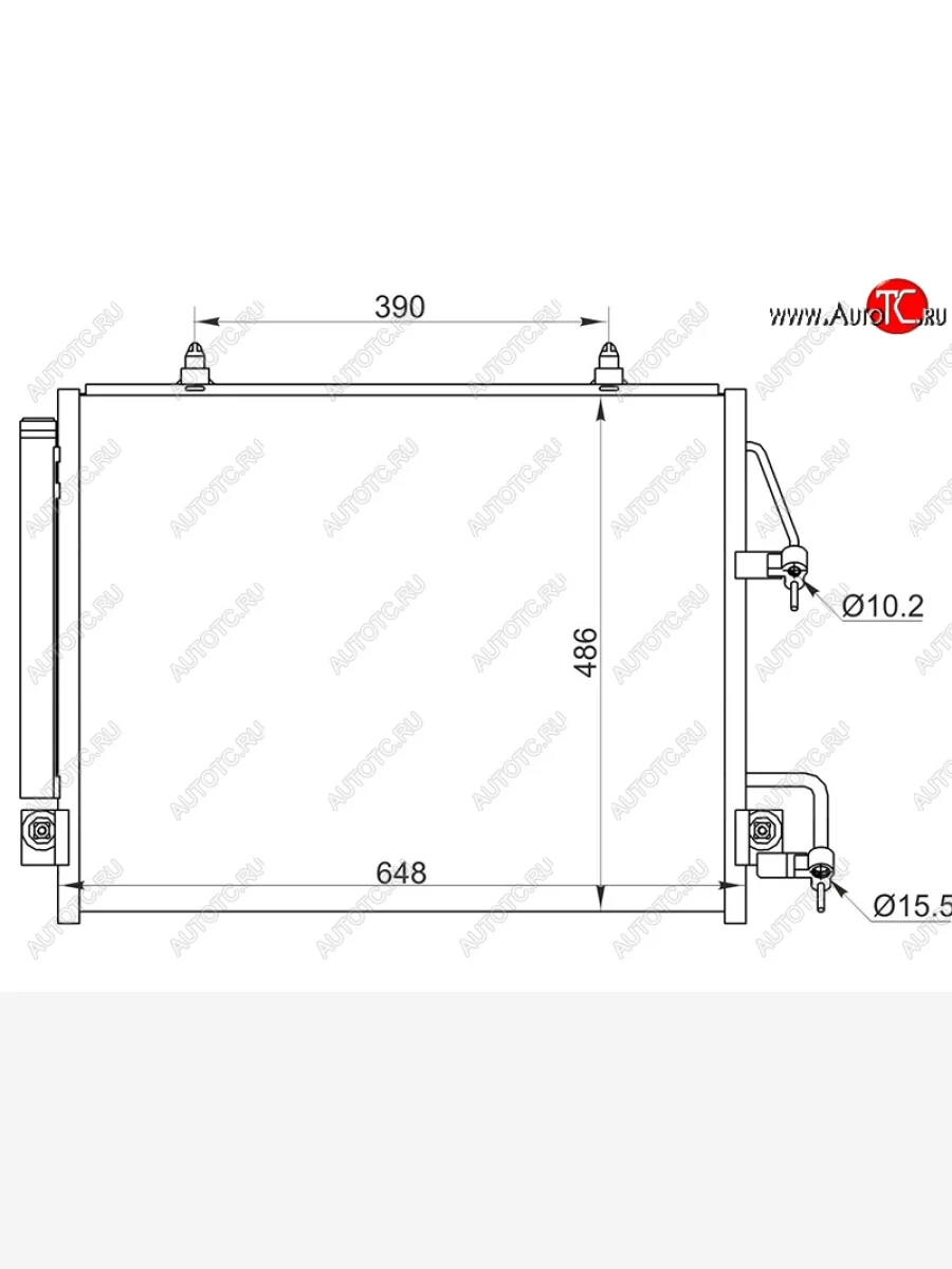 Радиатор кондиционера SAT  Mitsubishi Pajero (2006-2015) 4 V90, 4 V80  в Керчи Республика Крым