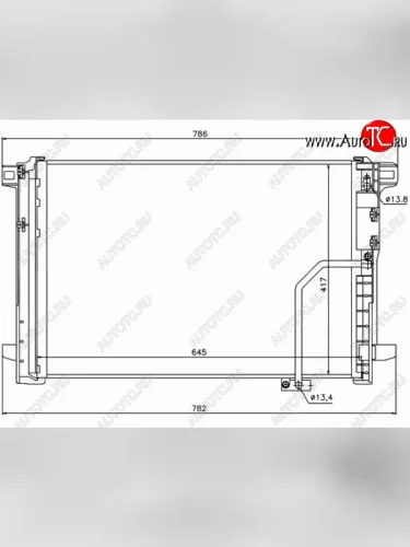 Радиатор кондиционера SAT Mercedes-Benz GLK class X204 дорестайлинг (2008-2012)