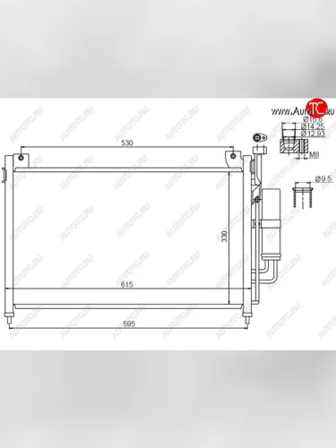 Радиатор кондиционера SAT Mazda Demio 3 DE дорестайлинг (2007-2011)