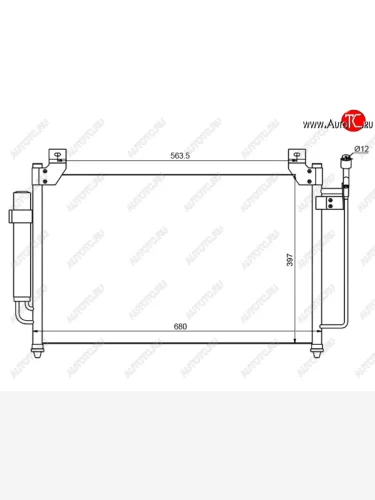 Радиатор кондиционера SAT Mazda CX-7 ER дорестайлинг (2006-2010)