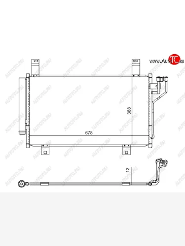 Радиатор кондиционера SAT Mazda CX-5 ( KE,  KF) (2011-2025) дорестайлинг, рестайлинг