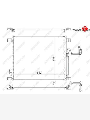 Радиатор кондиционера SAT INFINITI FX50 S51 дорестайлинг (2008-2011)
