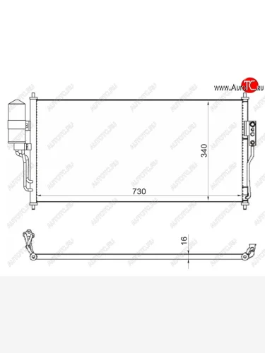 Радиатор кондиционера B10 EURO SAT Nissan Almera Classic  B10 (2006-2013) седан