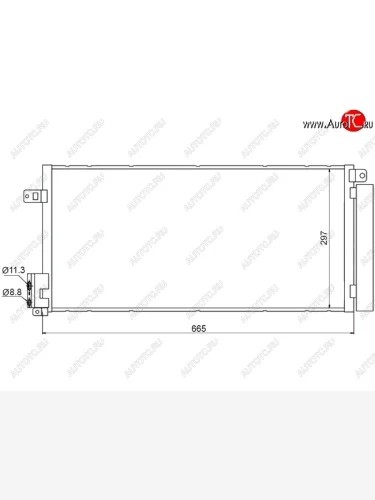 Радиатор кондиционера SAT Fiat Bravo 198 хэтчбэк 3 дв. (2007-2015)
