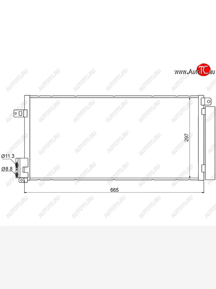 Радиатор кондиционера SAT Fiat Bravo 198 хэтчбэк 3 дв. (2007-2015)  в Керчи Республика Крым