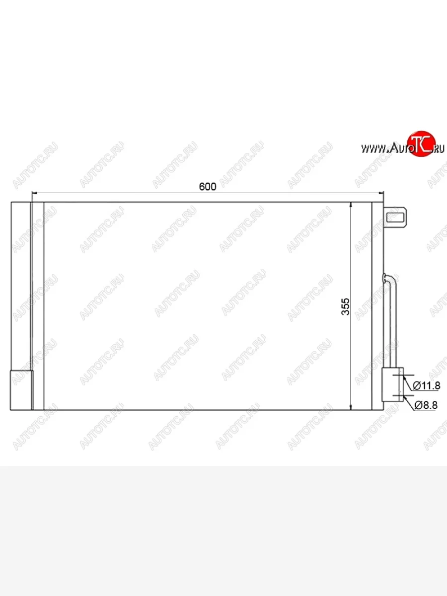 Радиатор кондиционера SAT  Fiat Grande Punto (2005-2012), Opel Corsa (2006-2014)  в Керчи Республика Крым