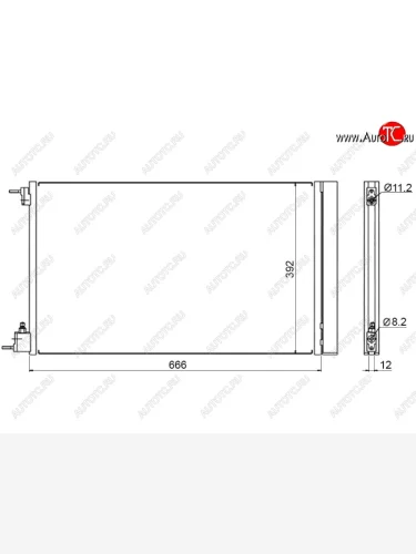 Радиатор кондиционера SAT Opel Insignia A дорестайлинг седан (2008-2013)