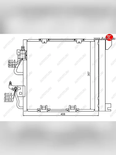Радиатор кондиционера SAT Opel Astra  H - Zafira  В