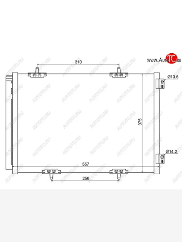 Радиатор кондиционера SAT CITROEN C3 дорестайлинг (2009-2015)