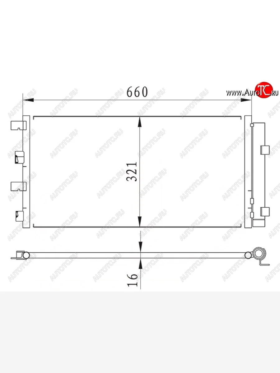 Радиатор кондиционера SAT Renault Duster HS дорестайлинг (2010-2015)  в Перми Пермском крае