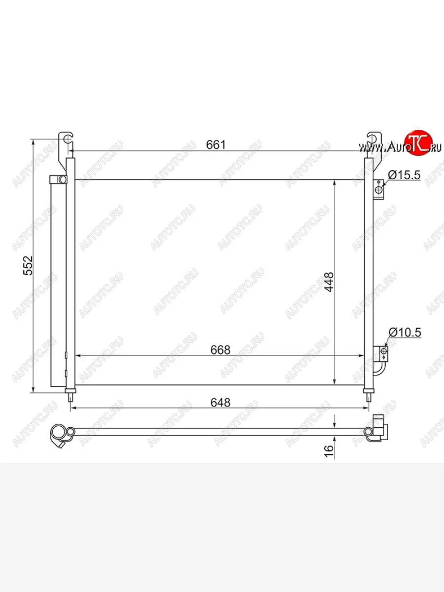Радиатор кондиционера SAT Renault Koleos Phase 1 (2007-2011)  в Перми Пермском крае