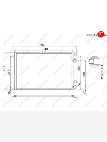 Радиатор кондиционера SAT Renault Megane ( седан,  универсал,  хэтчбэк 5 дв.) - Scenic  2
