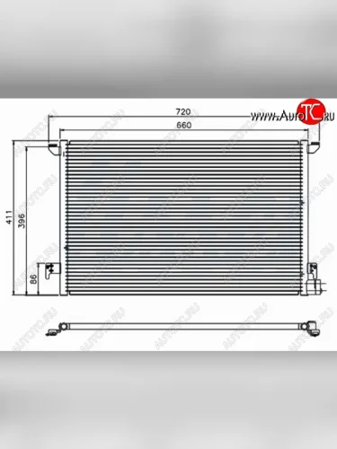 Радиатор кондиционера SAT Cadillac Bls седан (2006-2011)
