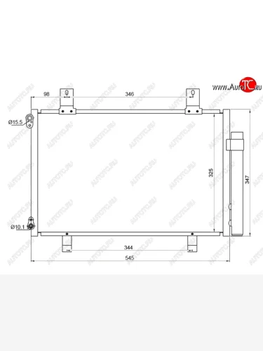 Радиатор кондиционера SAT Suzuki Swift  ZC (2003-2008) дорестайлинг, хэтчбэк 5 дв.