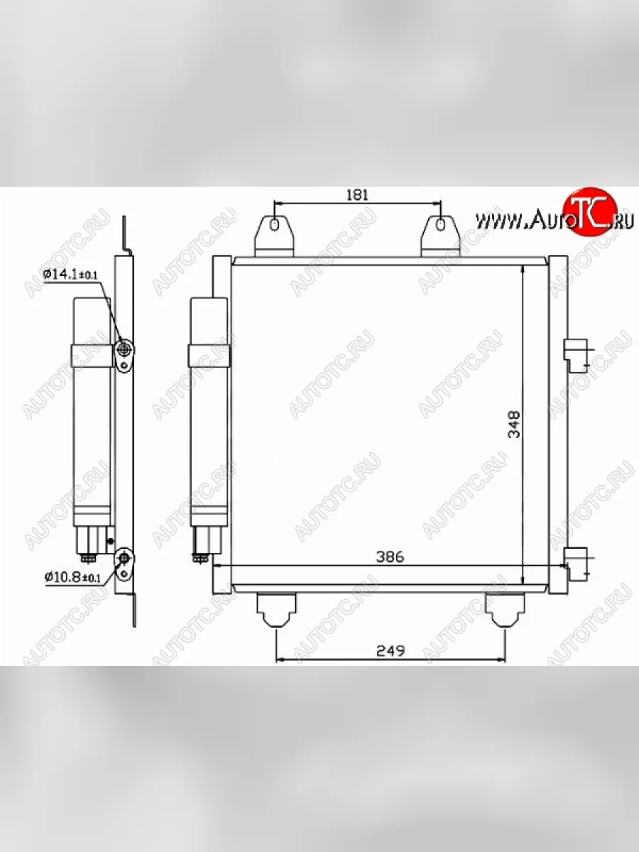 Радиатор кондиционера SAT CITROEN C1 P хэтчбэк 5 дв. 1-ый рестайлинг (2008-2012)  в Керчи Республика Крым