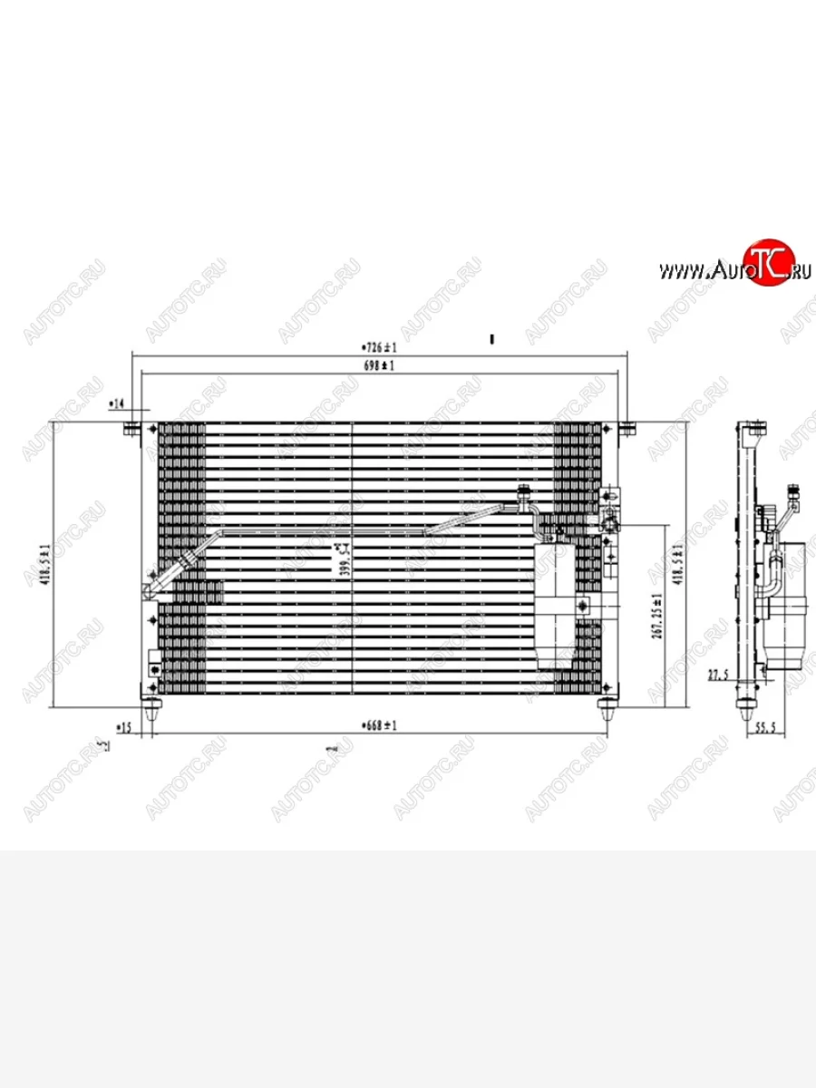 Радиатор кондиционера SAT Toyota Mark 2 X90 седан (1992-1996)  в Керчи Республика Крым