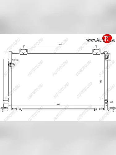 Радиатор кондиционера SAT Toyota Avensis ( T250 седан,  T250 универсал) (2003-2008) дорестайлинг, рестайлинг