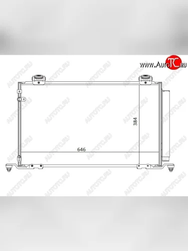 Радиатор кондиционера SAT Toyota Avensis ( T250 седан,  T250 универсал) (2003-2008) дорестайлинг, рестайлинг